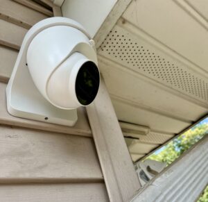 image of a security camera installed at a residential property